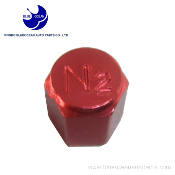 brass ET type red tire valve cap